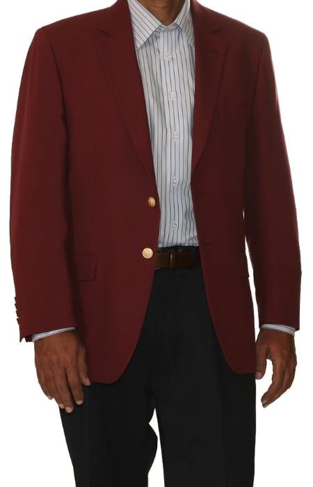 Two Button Cheap Priced Unique Dress Blazer Jacket For Men Sale Burgundy ~Maroon Suit~ Wine Color (Men + Women)