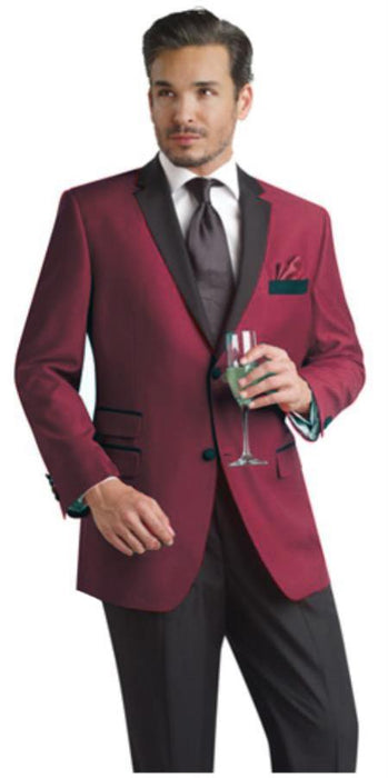 Black and Burgundy ~ Maroon Suit ~ Wine Color Two Button Party Suit &amp; Tuxedo &amp; Blazer Suit W/ Black + Free Pants Dinner Jacket