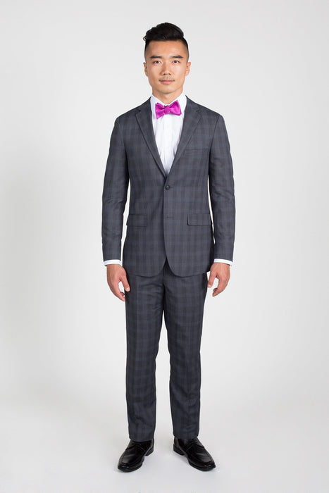 Call if not Text or Whatsup 3104300939 To Setup The Group - Call: 3104300939 Men's 2 Button Charcoal Grey Plaid Slim Fit Groomsmen Suits ~ Groom Wedding Suit - Color: Dark Grey Suit