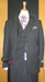 Two Button Dark Grey and Flat Front three piece suit mensusa