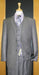 Two Button Grey Sharkskin Flat Front three piece suit mensusa