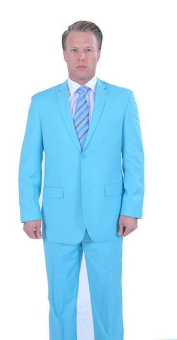 Men's Sky Baby Blue Turquoise 2 Piece affordable suit - RET208-19