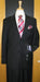 Two Button Solid Black Double Side Vent Suit mensusa