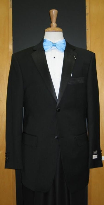 Two Button Vented Tapered Cut 100% Wool Flat Front Tuxedo mensusa