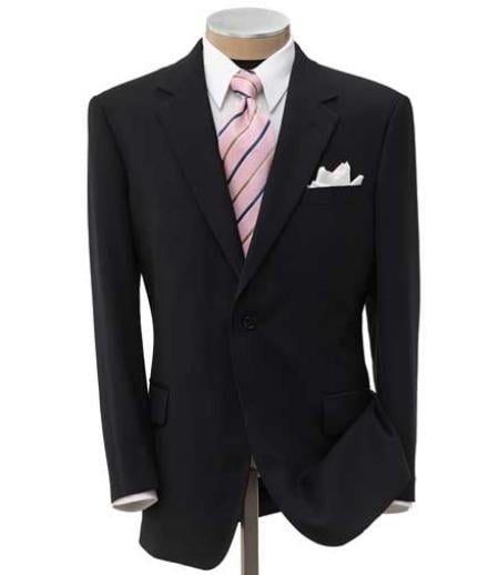 Men's 2 Button Liquid Black Super Double Side Vent Dress Business ~ Wedding 2 piece Side Vented 2 Piece Suits For Men