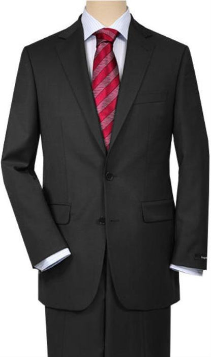 Mix and Match Suits Men's Solid Charcoal Gray Quality 2 Buttons Portly Suits - Color: Dark Grey Suit Executive Fit Suit - Mens Portly Suit