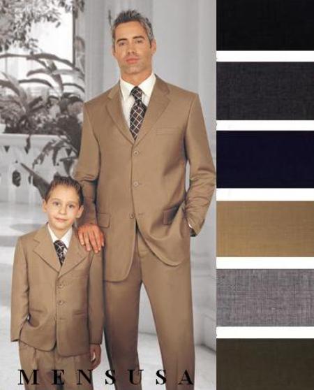 Two/Three Buttons Kids Sizes Suit Perfect for toddler Suit wedding attire outfits ~ 1 Men + 1 Boy MATCHING SET FOR BOTH FATHER AND SON mensusa