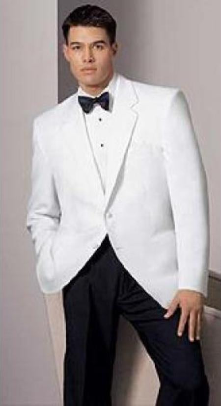 White Dinner Jacket - 2 Button mensusa