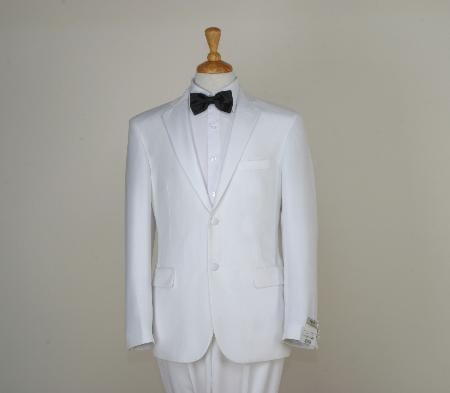 Men's Classic White Two Button Tuxedos