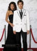 White With Black Skinny Fitted Slim Fit Cut Tuxedo Blazer mensusa