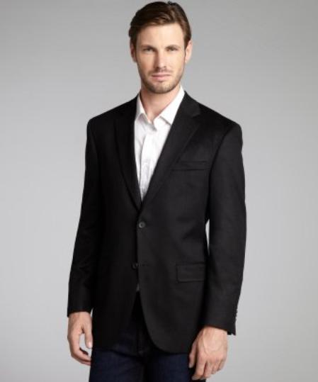 Winter Fabric Black Cashmere Blend 2 Button Cheap Priced Unique Dress Blazer Jacket For Men Sale mensusa