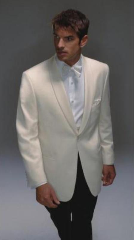 Wool Dinner Jacket - Men's Ivory Dinner Jacket mensusa