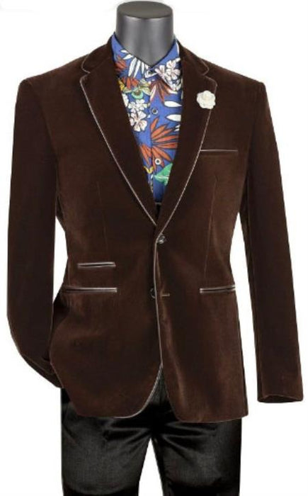 Velvet Blazer - Mens Velvet Jacket Mens Brown Dancing Jacket Formal or Casual Soft Cotton