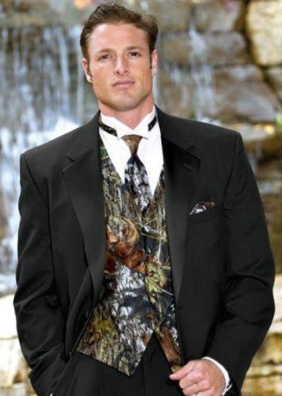 Men's Camouflage ~ Camo Vested Tuxedo Tux In 3 Options