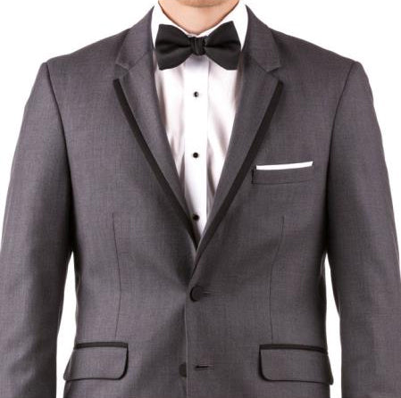 Buy Online Instead of Rental Slim Fit Groom & Groomsmen Suits Wedding Suits & Tuxedo Online + Charcoal Gray + Free Shirt & Tie - Mens Grey And Black Tuxedo Wedding - Charcoal Grey Tuxedo