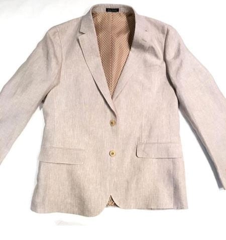 Men's Two Buttons Cheap Priced Designer Fashion Dress Casual Blazer On Sale Linen Tan Blazer