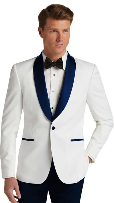 Men's Navy Blue Slim Fit Tuxedo Dinner Jacket