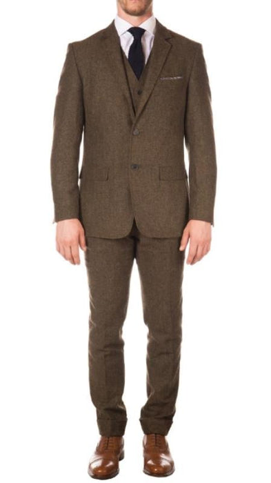 Men's Cognac Peaky Blinders Fashion Clothing Suit