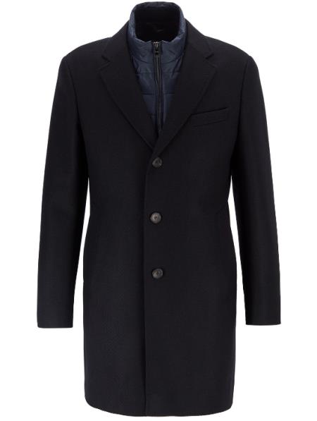 Men's Standard Length Coat Dark Blue