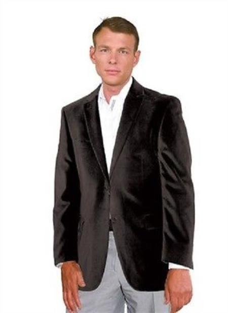 velour Men's blazer Jacket Sport Jacket For Men Black