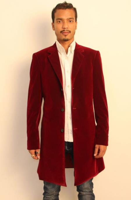 Men's Burgundy ~ Wine ~ Maroon Overcoats