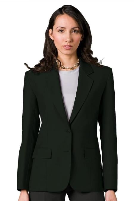 Hunter Green Polyester Polyester Women Blazer