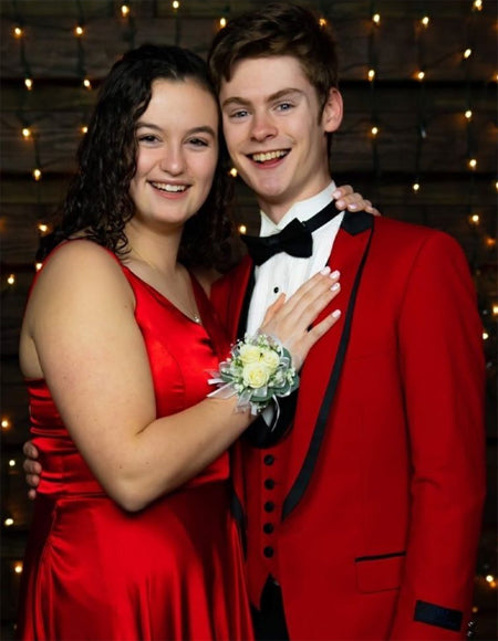 Red Prom Tuxedo Suit