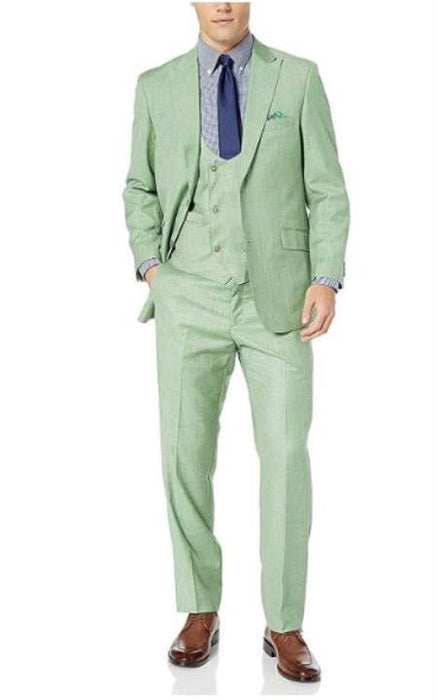 Green Dual Side vents Modern fit Suits