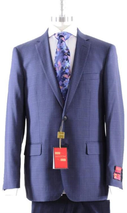 Blue Plaid Suit- High End Suits - High Quality Suits