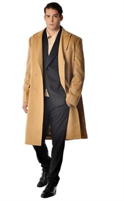 Cashmere Fabric by Alberto Nardoni Bran Cashmere Blend Full Length Men's Long Men's Dress Topcoat - Winter coat - Overcoat - Coat By Lora Piana Fabric