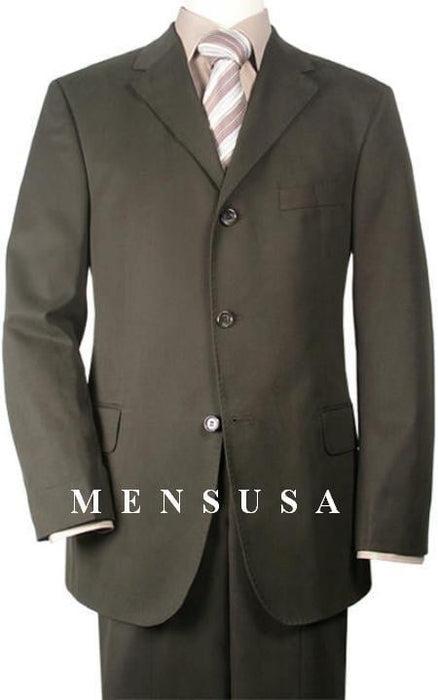 Cheap Plus Size Suits For Men - Big and Tall Suit For Big Guys Olive Green