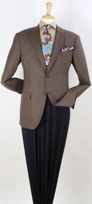 Men's Blazer Dark Brown Windowpane