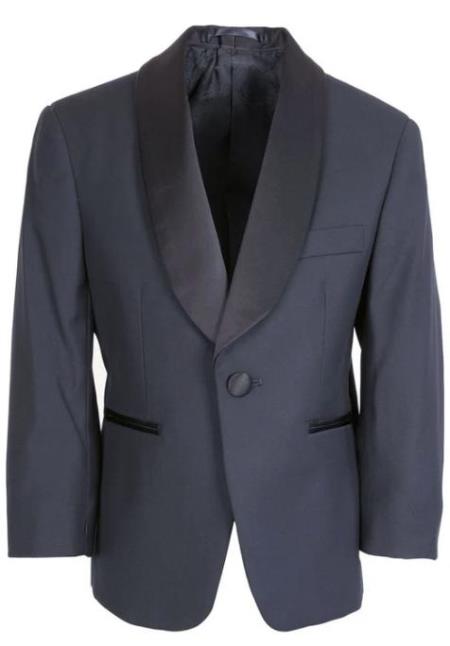 Kids Navy Tuxedo Jacket