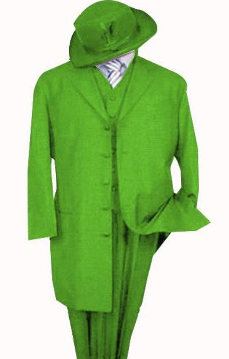 Apple Green - Lime Green - Neon Green Halloween Costume - Apple Green - Lime Green - Neon Green suit - Men's Costume