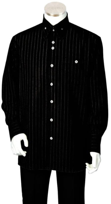 Long Sleeve Walking Suit - Casual Suits For Men + Mens Leisure Suit + Black