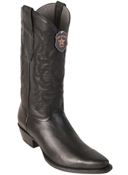 Mens Los Altos Deer Boots Black Deerskin Boots - Deer Boots - Deer Skin Boots