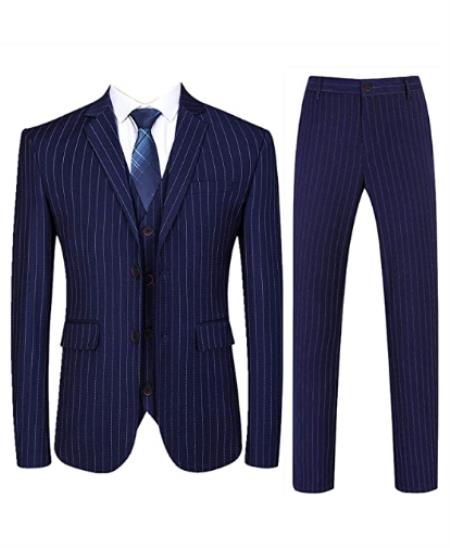 Gangster Suit - 1920 Suit - Pinstripe Suit - Vested Suit