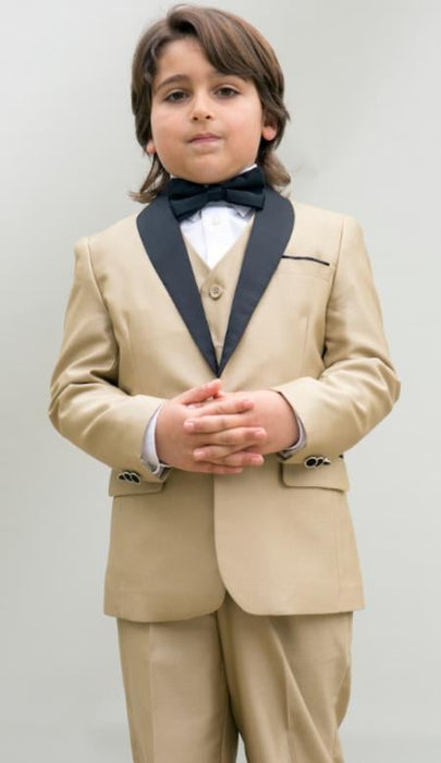 Gold Color Boys Kids Champage Suit