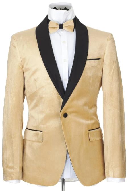 Champagne Velvet Tuxedo - Ivory Dinner Jacket