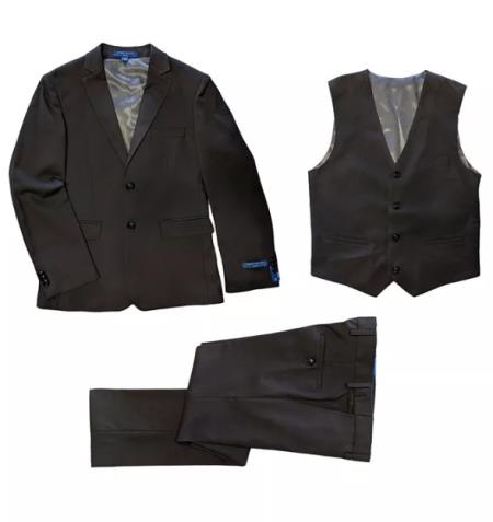 Designer Boys Suit - Dark Gray Kids Suit - Children Suit