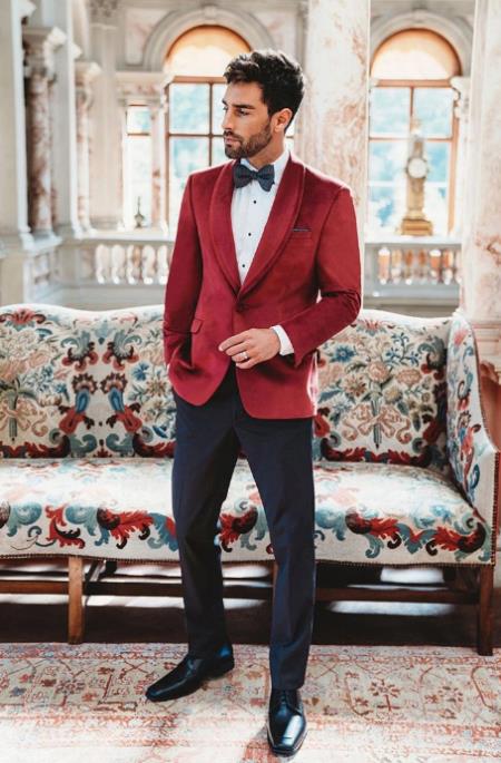 Velvet Blazers - Velvet Tuxedos - Mens Blazers - Shawl Collar Dinner Jacket