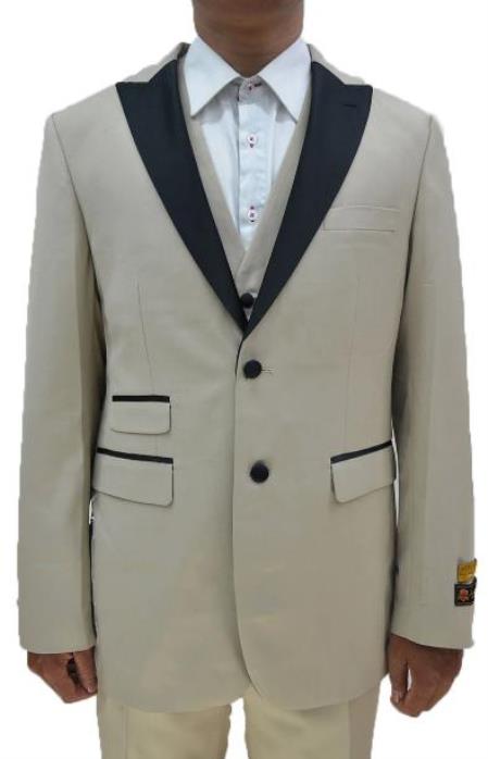 Mens Beige Tuxedo