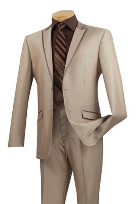 Beige Tuxedo - Tan Wedding Suit