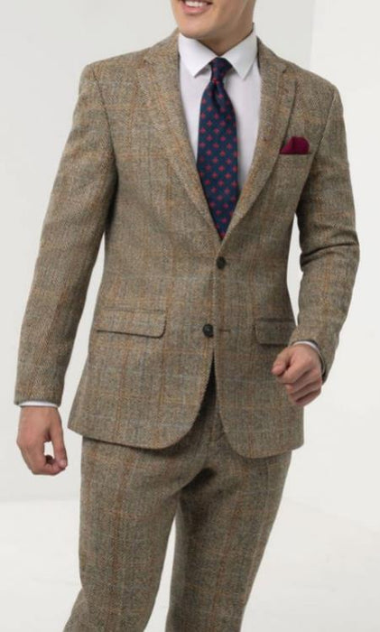 Mens Brown Tweed Suit - Winter Fabric Heavy Suit