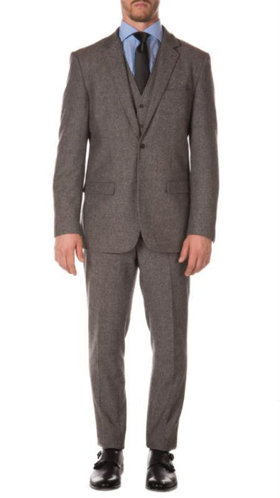 Mens Gray Tweed Suit - Gray Suit - Winter Fabric Heavy Suit