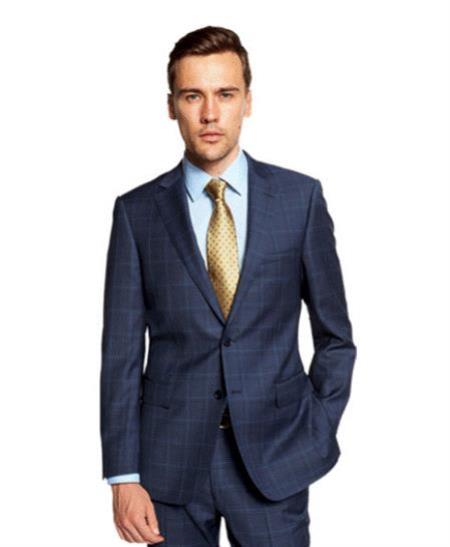 Suits For Big Belly Indigo ~ Cobalt Blue