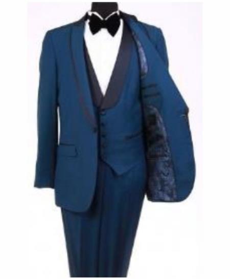 Cobalt Blue Tuxedo Suit