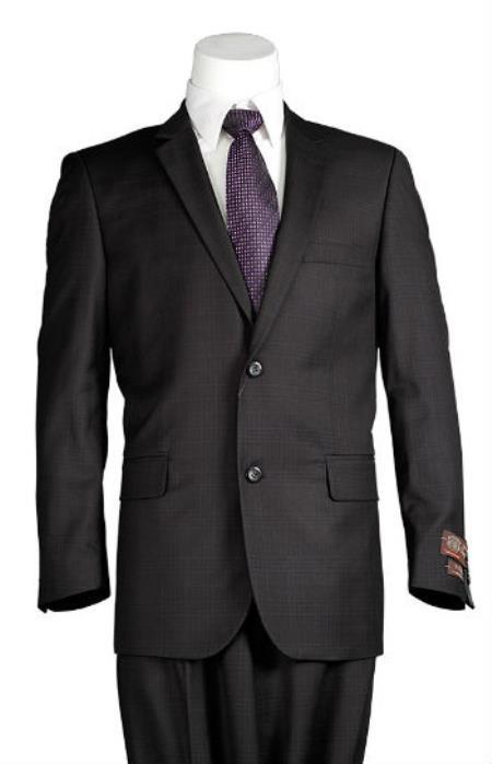 Mens Black Checkered Suit - Business Discounted Suit