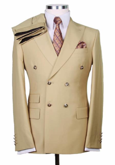 Mens Double Breasted Blazer - Ivory Double Breasted Sport Coat