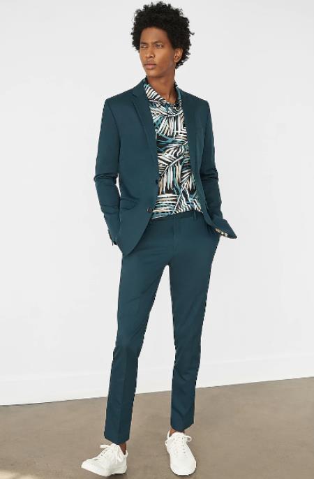 Mens Teal Suit - Teal Blue Suits